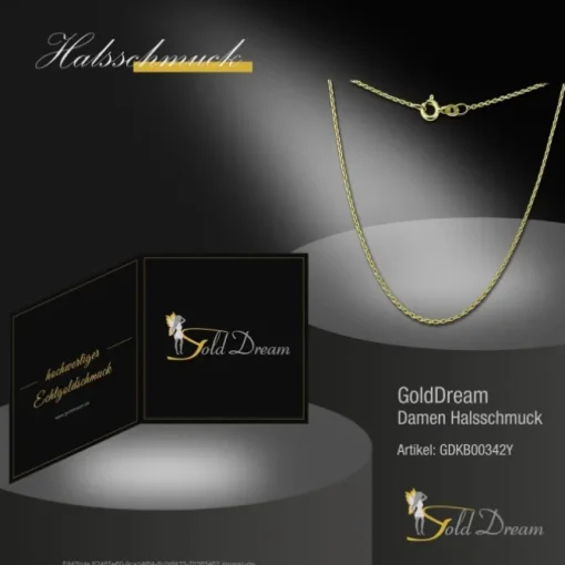 GoldDream Damen Colliers Halskette 42cm Gelbgold 8 Karat GDKB00342Y