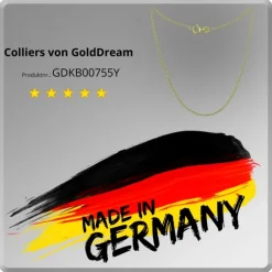 GoldDream Damen Colliers Halskette 55cm Gelbgold 8 Karat GDKB00755Y