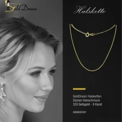 GoldDream Damen Colliers Halskette 38cm Gelbgold 8 Karat GDKB00038Y
