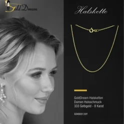 GoldDream Damen Colliers Halskette 38cm Gelbgold 8 Karat GDKB00138Y