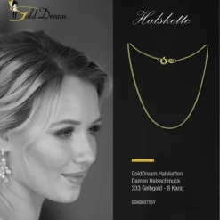 GoldDream Damen Colliers Halskette 55cm Gelbgold 8 Karat GDKB00755Y