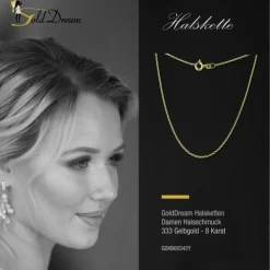GoldDream Damen Colliers Halskette 42cm Gelbgold 8 Karat GDKB00342Y