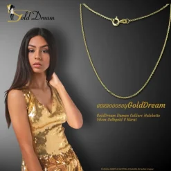 GoldDream Damen Colliers Halskette 50cm Gelbgold 8 Karat GDKB00050Y