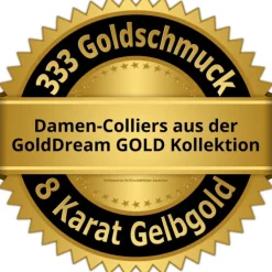 GoldDream Damen Colliers Halskette 38cm Gelbgold 8 Karat GDKB00138Y