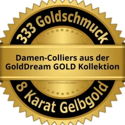 GoldDream Damen Colliers Halskette 42cm Gelbgold 8 Karat GDKB00342Y