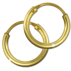 GoldDream Damen Creolen Ohrring 13mm Gelbgold 8 Karat GDOB00013K