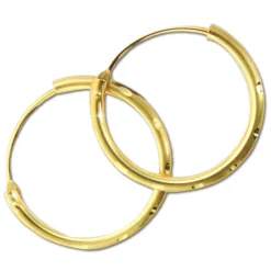 GoldDream Damen Creolen Ohrring 13mm Gelbgold 8 Karat GDOB00213Y