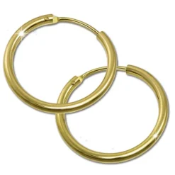 GoldDream Damen Creolen Ohrring 17,5mm Gelbgold 8 Karat GDOB00018K