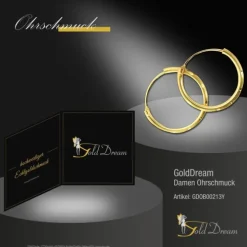 GoldDream Damen Creolen Ohrring 13mm Gelbgold 8 Karat GDOB00213Y