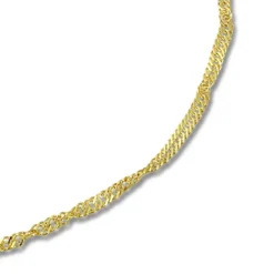GoldDream Fußkette Singapur Kugel 333 Gold 25cm Damen Echtschmuck GDF0035Y