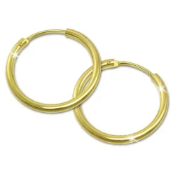 GoldDream Gold Creole 15mm Ohrring 333er Gelbgold Echtschmuck GDO0021Y