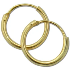 GoldDream Gold Creole 13mm Ohrring 333er Gelbgold Echtschmuck GDO0022Y