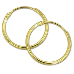 GoldDream Gold Creole 25mm Ohrring 333er Gelbgold Echtschmuck GDO0032Y