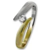 GoldDream Gold Ring Bicolor Zirkonia weiß Gr.60 333er Gelbgold GDR533T60