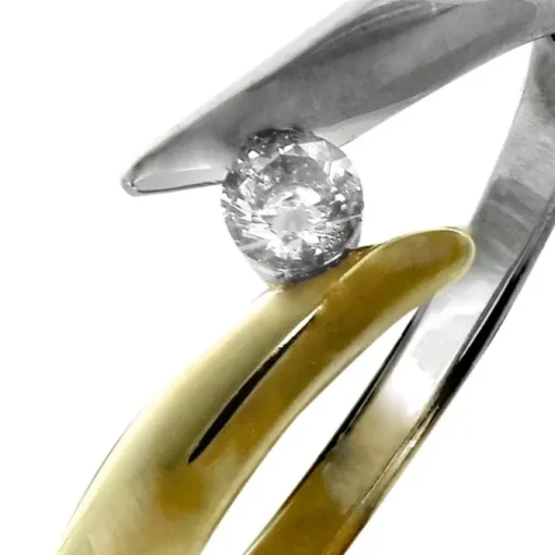 GoldDream Gold Ring Bicolor Zirkonia weiß Gr.60 333er Gelbgold GDR533T60