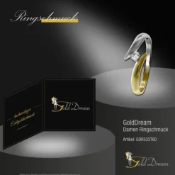 GoldDream Gold Ring Bicolor Zirkonia weiß Gr.60 333er Gelbgold GDR533T60