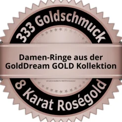 GoldDream Gold Ring Big Zirkonia weiß Gr.60 333er Rosegold GDR512E60