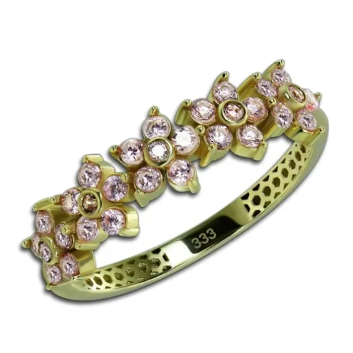 GoldDream Gold Ring Blumen Gr.58 Zirkonia rosa 333er Gelbgold GDR544Y58