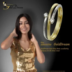GoldDream Gold Ring Boho zweifarbig Zirkonia Gr.58 333er Gold GDR532T58