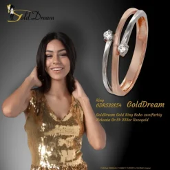 GoldDream Gold Ring Boho zweifarbig Zirkonia Gr.54 333er Rosegold GDR532E54