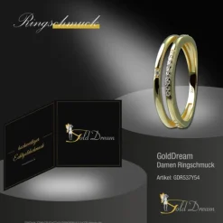 GoldDream Gold Ring Double Gr.54 Zirkonia weiß 333er Gelbgold GDR537Y54