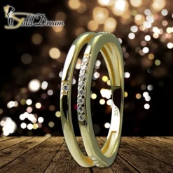 GoldDream Gold Ring Double Gr.54 Zirkonia weiß 333er Gelbgold GDR537Y54
