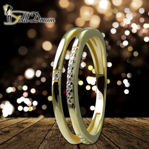 GoldDream Gold Ring Double Gr.56 Zirkonia weiß 333er Gelbgold GDR537Y56