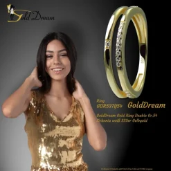 GoldDream Gold Ring Double Gr.54 Zirkonia weiß 333er Gelbgold GDR537Y54