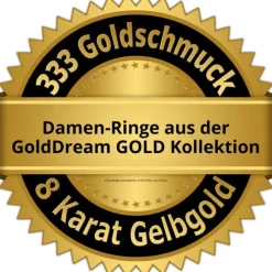 GoldDream Gold Ring Double Gr.54 Zirkonia weiß 333er Gelbgold GDR537Y54