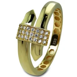 GoldDream Gold Ring Glamour Gr.58 Zirkonia weiß 333er Gelbgold GDR546Y58