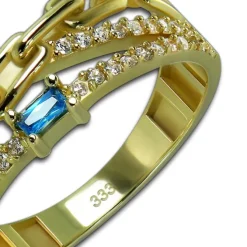 GoldDream Gold Ring Glamour Gr.60 Zirkonia weiß 333er Gelbgold GDR542Y60