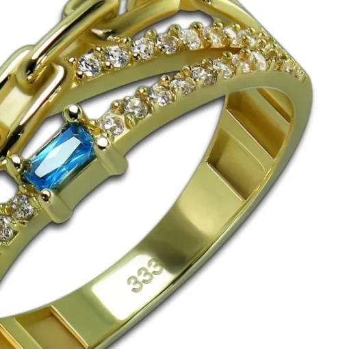 GoldDream Gold Ring Glamour Gr.60 Zirkonia weiß 333er Gelbgold GDR542Y60