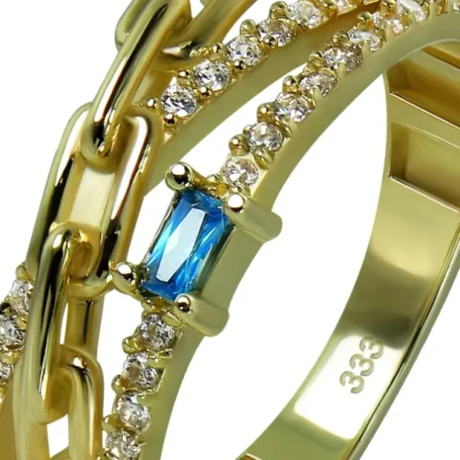 GoldDream Gold Ring Glamour Gr.60 Zirkonia weiß 333er Gelbgold GDR542Y60