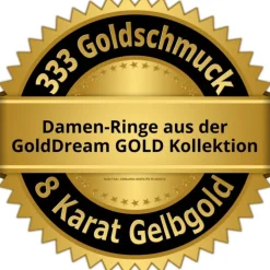 GoldDream Gold Ring Gr.58 3er Zirkonia weiß 333er Gelbgold GDR529Y58