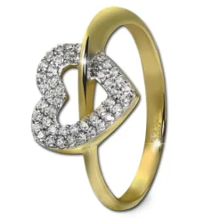 GoldDream Gold Ring Gr.56 Herz Zirkonia 333er Gelbgold GDR521Y56