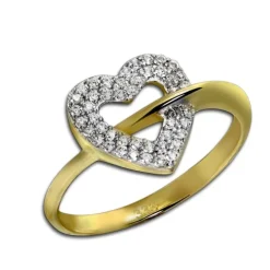GoldDream Gold Ring Gr.56 Herz Zirkonia 333er Gelbgold GDR521Y56