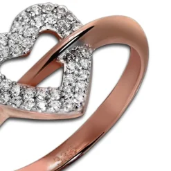 GoldDream Gold Ring Gr.60 Herz Zirkonia 333er Rosegold GDR521E60