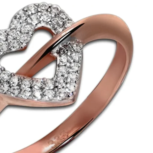 GoldDream Gold Ring Gr.60 Herz Zirkonia 333er Rosegold GDR521E60