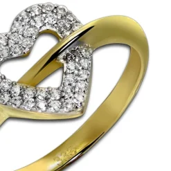 GoldDream Gold Ring Gr.56 Herz Zirkonia 333er Gelbgold GDR521Y56