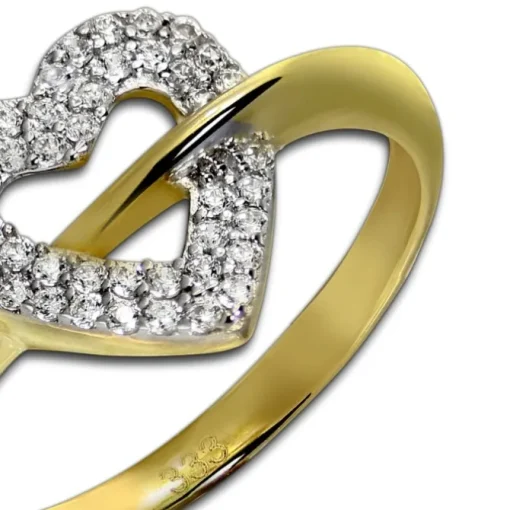 GoldDream Gold Ring Gr.56 Herz Zirkonia 333er Gelbgold GDR521Y56