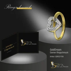 GoldDream Gold Ring Gr.56 Herz Zirkonia 333er Gelbgold GDR521Y56