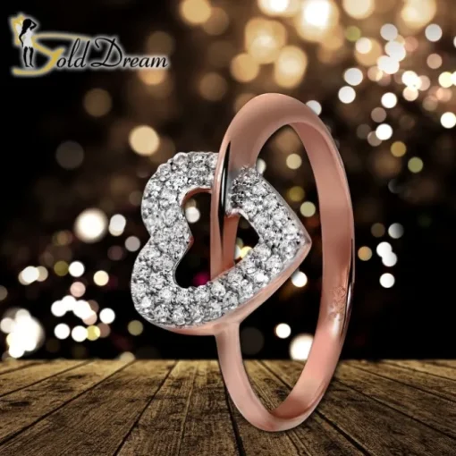 GoldDream Gold Ring Gr.60 Herz Zirkonia 333er Rosegold GDR521E60