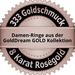 GoldDream Gold Ring Gr.54 Herz Zirkonia 333er Rosegold GDR521E54