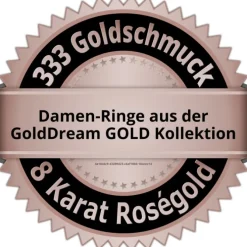 GoldDream Gold Ring Gr.60 Herz Zirkonia 333er Rosegold GDR521E60