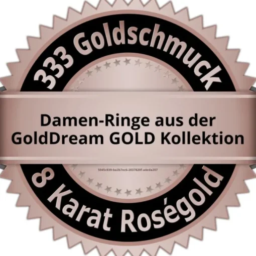 GoldDream Gold Ring Gr.54 Herz Zirkonia 333er Rosegold GDR521E54