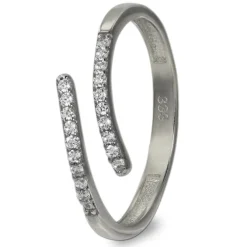 GoldDream Gold Ring Gr.56 Line Zirkonia weiß 333er Weißgold GDR524J56