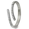GoldDream Gold Ring Gr.58 Line Zirkonia weiß 333er Weißgold GDR524J58
