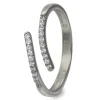 GoldDream Gold Ring Gr.54 Line Zirkonia weiß 333er Weißgold GDR524J54