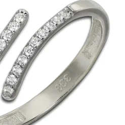 GoldDream Gold Ring Gr.56 Line Zirkonia weiß 333er Weißgold GDR524J56