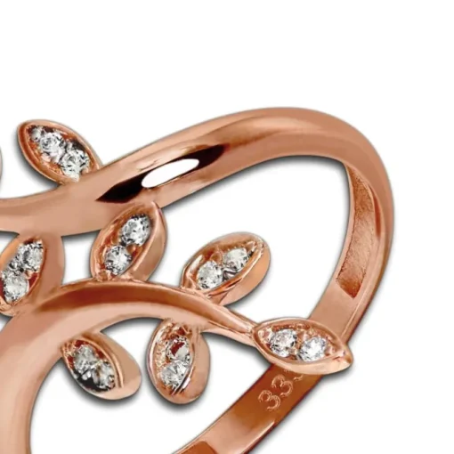 GoldDream Gold Ring Gr.58 Ranke Zirkonia 333er Rosegold GDR515E58